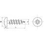 VIS POUR BOIS AGGLOMERE TETE CYLINDRIQUE POZIDRIVE INOX A2 (ACTON 62306)