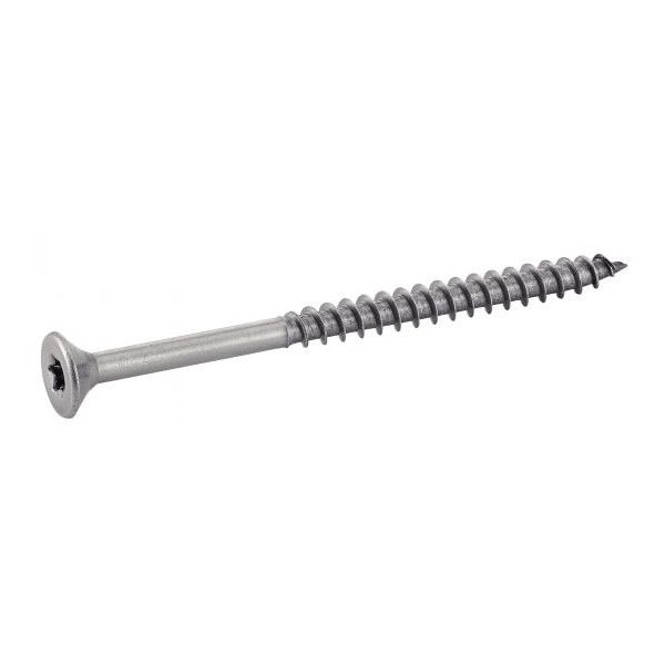 VIS POUR BOIS AGGLOMERE TETE FRAISEE SIX LOBES FILETAGE PARTIEL INOX A2