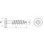 VIS A BOIS TETE CYLINDRIQUE LARGE SIX LOBES POUR PENTURES INOX A2 (ACTON 62310)