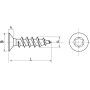 VIS POUR BOIS AGGLOMERE TETE FRAISEE SIX LOBES FILETAGE TOTAL INOX A2