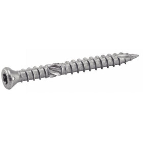 VIS POUR TERRASSE TETE FRAISEE REDUITE SIX LOBES DOUBLE FILET INOXA2