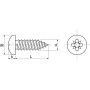 VIS A TOLE TETE CYLINDRIQUE LARGE POZIDRIVE INOX A2 (ACTON 62405)