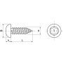 VIS A TOLE TETE CYLINDRIQUE LARGE SIX LOBES INOX A2 (ACTON 62407)