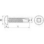 VIS AUTOPERCEUSES TETE CYLINDRIQUE CARREE INOX A2 (ACTON 62431)