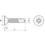 VIS AUTOPERCEUSES TETE FRAISEE POZIDRIVE INOX A2 (ACTON 62432)