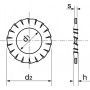 RONDELLES -EVENTAIL- A DENTURES EXTERIEURES AZ INOX A2 (ACTON 62513)