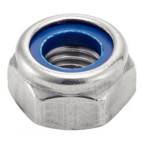ECROUS HEXAGONAUX INDESSERRABLES AVEC BAGUE NYLON INOX A2 (ACTON 62602)