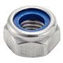 ECROUS HEXAGONAUX INDESSERRABLES AVEC BAGUE NYLON INOX A2 (ACTON 62602)