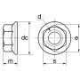 ECROUS A EMBASE CRANTEE INOX A2 (ACTON 62609)