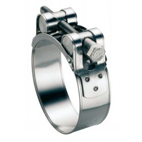 COLLIER DE SERRAGE A TOURILLONS POUR TUYAU EPAIS ET ARME INOX A2