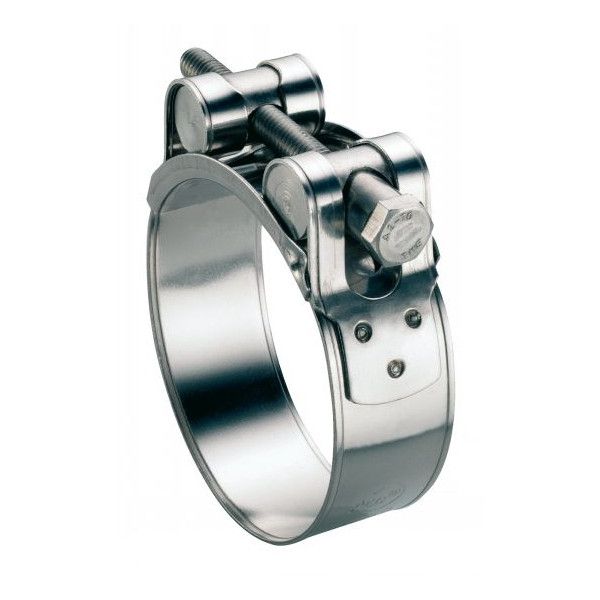 COLLIER DE SERRAGE A TOURILLONS POUR TUYAU EPAIS ET ARME INOX A2