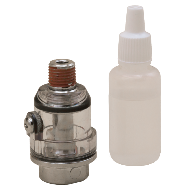 Burette d'huile 10mL + Mini Huileur 1/4"M - 1/4"F