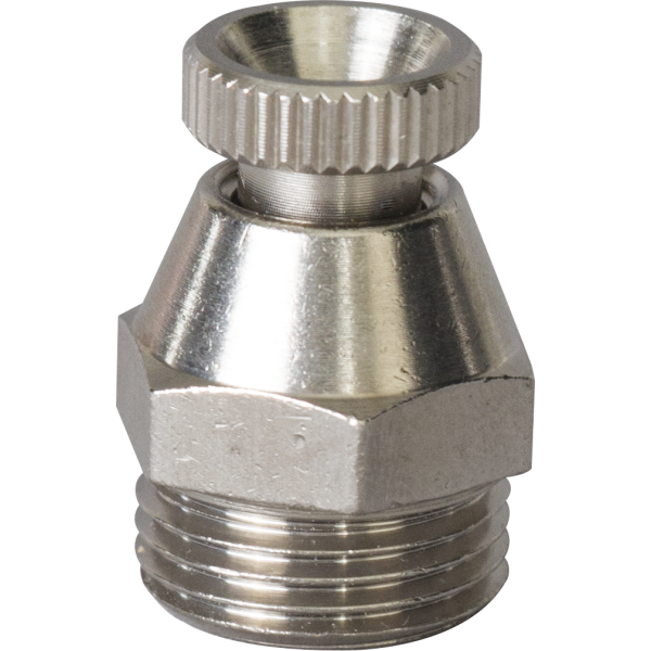 Robinet de Purge 3/8"Mâle en laiton nickelé avec vis papillon