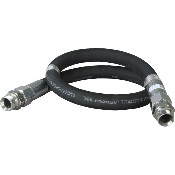 Flexible de liaison tressé acier/caoutchouc - Ø int. 3/4" - 1,2 m - 2 RAC 3/4"M