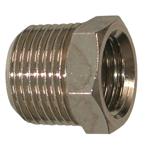 Réduction C : 3/8" Mâle - 1/4" Femelle - en laiton nickelé (Cavalier par 1)