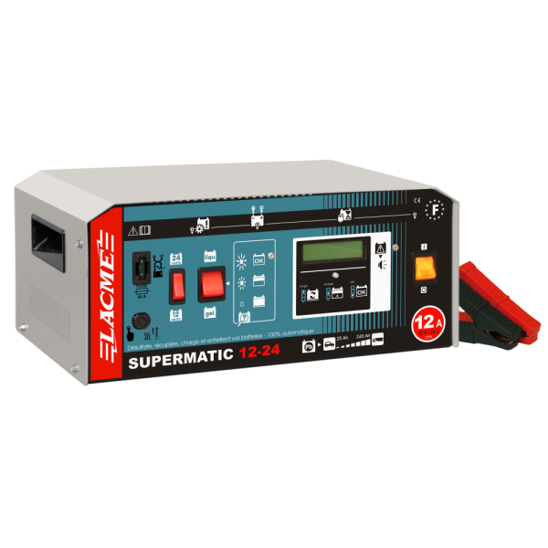 Chargeur de Batterie Supermatic 12-24 Pour batteries 12 V / 24 V de 25 à 240 Ah
