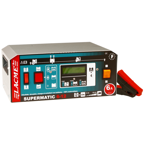 Chargeur de Batterie Supermatic 6-12 Pour batteries 6 V / 12 V de 15 à 120 Ah
