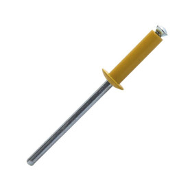Rivet éclaté alu/acier tête plate JAUNE - PYD SCELL IT