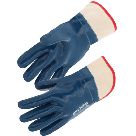 Gant nitrile tout enduit. Enduction lourde. Manchette toile