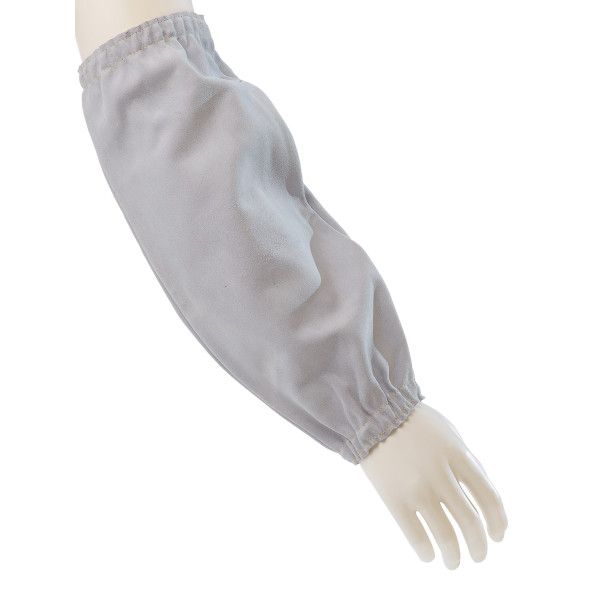 Paire de manchettes soudeur croûte bovin 40 cm cousues avec fil aramide