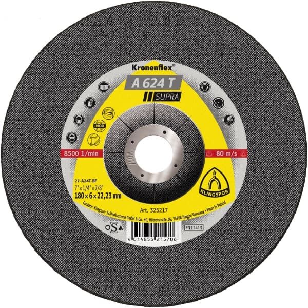 Meules à ébarber Kronenflex pour Acier, Acier inoxydable, Fonte A 624 T Supra