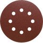 Disques 8 trous sur support papier, auto-agrippants pour Bois, Métal universel