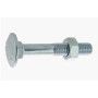 Boulon JAPY Tête Ronde Collet Carré TRCC Acier Zingué Blanc - DIN 603/555