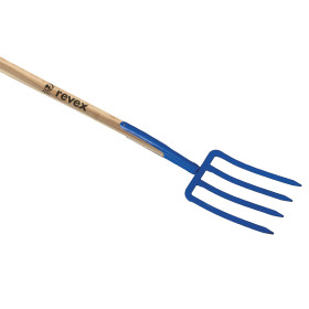 Fourche à bêcher 4 dents 27cm + manche pomme