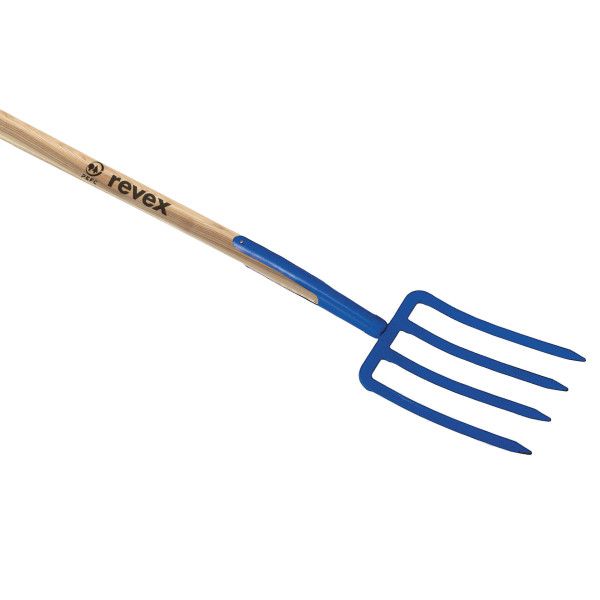 Fourche à bêcher 4 dents 27cm + manche pomme