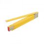 Double mètre en bois jaune 2 m x 10 branches