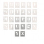 Alphabet à pocher - écriture capitale - hauteur 30 mm