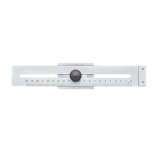 Jauge parallèle de traçage 250 mm - acier chromé