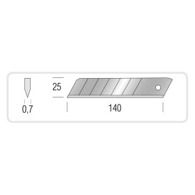 LAME SECABLE 25MM / ETUI DE 10 LAMES