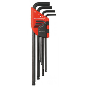 JEU DE 9 CLES MALES EXTRA-LONGUES 6 PANS - FACOM 83S.JP9ALPF