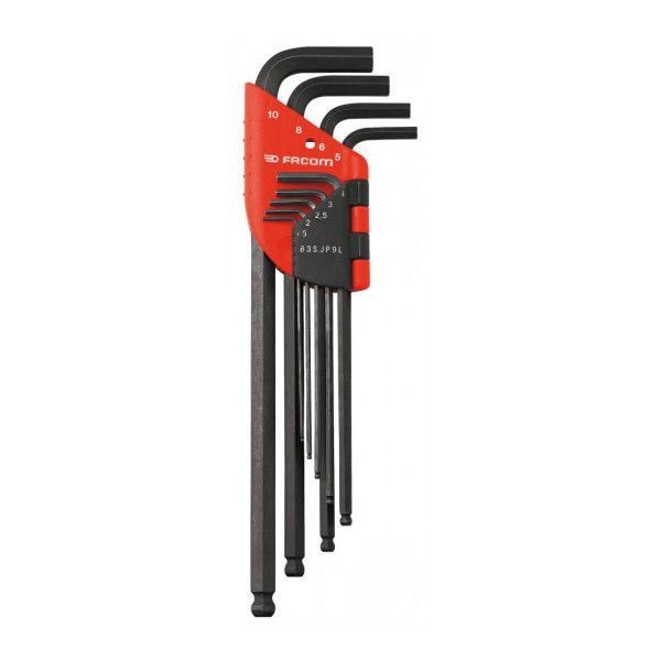 JEU DE 9 CLES MALES EXTRA-LONGUES 6 PANS - FACOM 83S.JP9ALPF