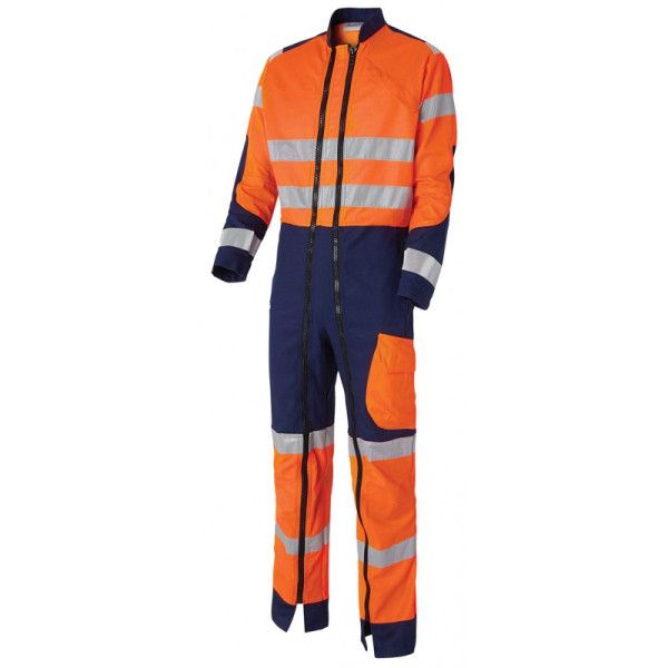 COMBINAISON LUKLIGHT DOUBLE GLISSIERE ORANGE/MARINE
