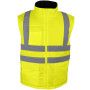 Gilet de signalisation HV jaune doublé polaire