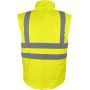 Gilet de signalisation HV jaune doublé polaire