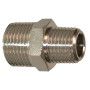 Mamelon B : 1/4" Mâle - 3/8" Mâle - en laiton nickelé (vrac par 5)