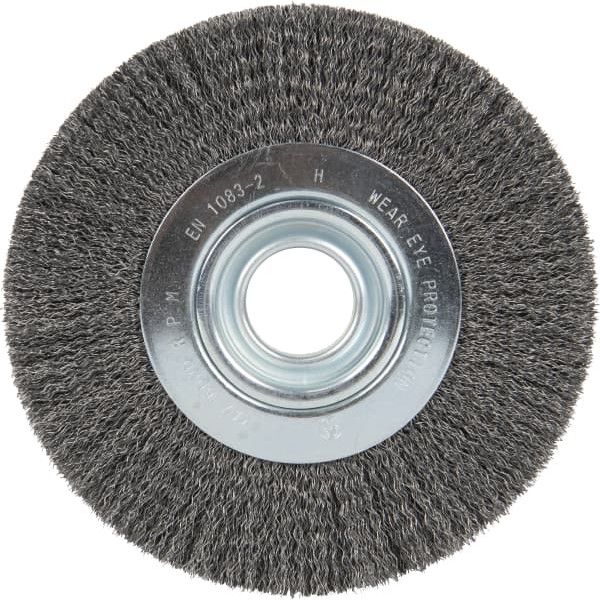 BROSSE CIRCULAIRE BR600W 200X25X32MM POUR TOURET - FIL ONDULE ACIER 0,30