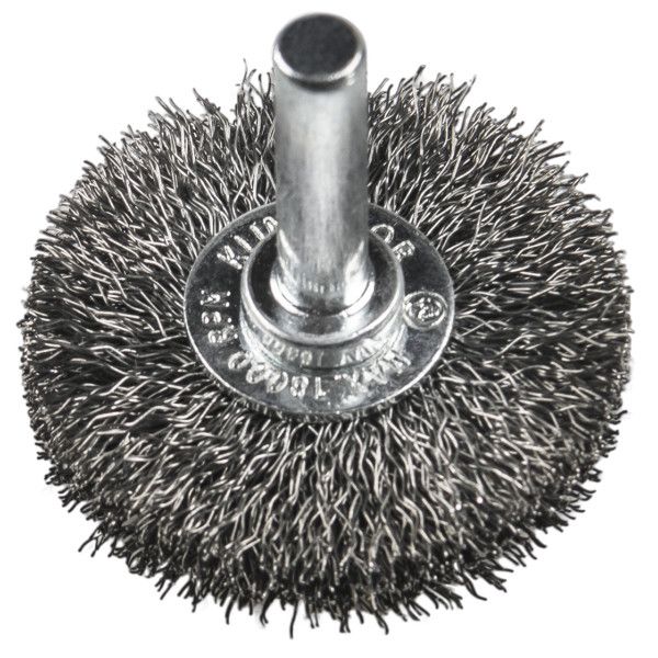 BROSSE CIRCULAIRE BRS600W D.70MM EP.16MM TIGE 6MM FIL ONDULE ACIER 0,30
