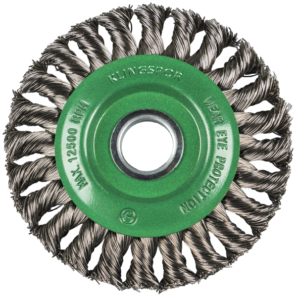 BROSSE CIRCULAIRE BR600Z FILETAGE M14 FIL TORSADE INOX 0,50