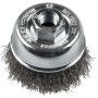 BROSSE COUPE BT600W D.65MM FIL ONDULE INOX 0,30 POUR MEULEUSE FILETAGE M14