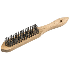 BROSSE A MAIN MANCHE BOIS 4 RANGS BH600 FIL DROIT INOX 0.30MM