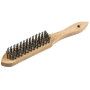 BROSSE A MAIN MANCHE BOIS 4 RANGS BH600 FIL DROIT INOX 0.30MM