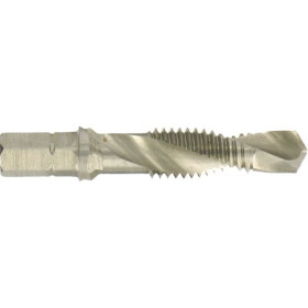 Foret Taraudeur Fraisureur machine Standard HSS -M -Tivoly Norm -Entrée droite -Queue hexagonale. (Etui plastique) / Ø: 6 X 1