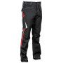 PANTALON POLY/COTON MONTIJO NOIR/ROUGE
