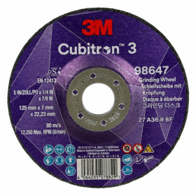 Disque à moyeu déporté Cubitron 3 125x7x22,23 mm