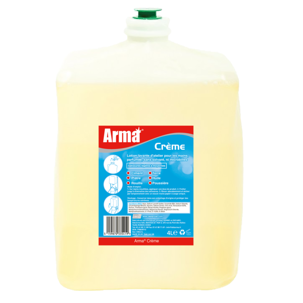 Lotion lavante pour les mains sans solvant ARMA CREME - Cartouche de 4 litres