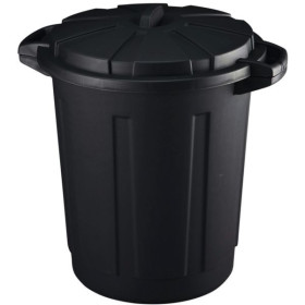 POUBELLE PLASTIQUE 80L COUVERCLE PLAT